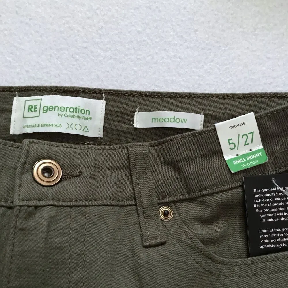 Regeneration by Celebrity Pink NWT Meadow Ankle Skinny Jeans Juniors/Women 5/27